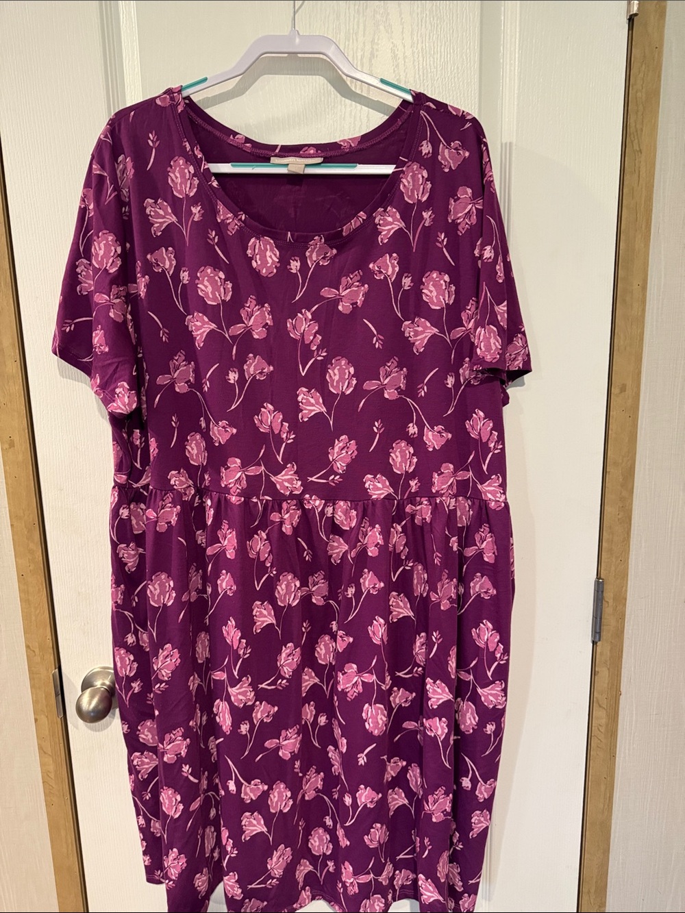 Woman Within Purple Floral Midi Dress